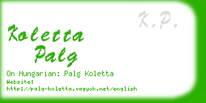 koletta palg business card